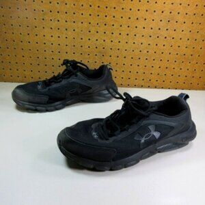 Under Armour mens solid black Charged Assert running shoes 11.5 4E   WIDE EEEE